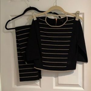 Ted banker two piece skirt and mid drift top